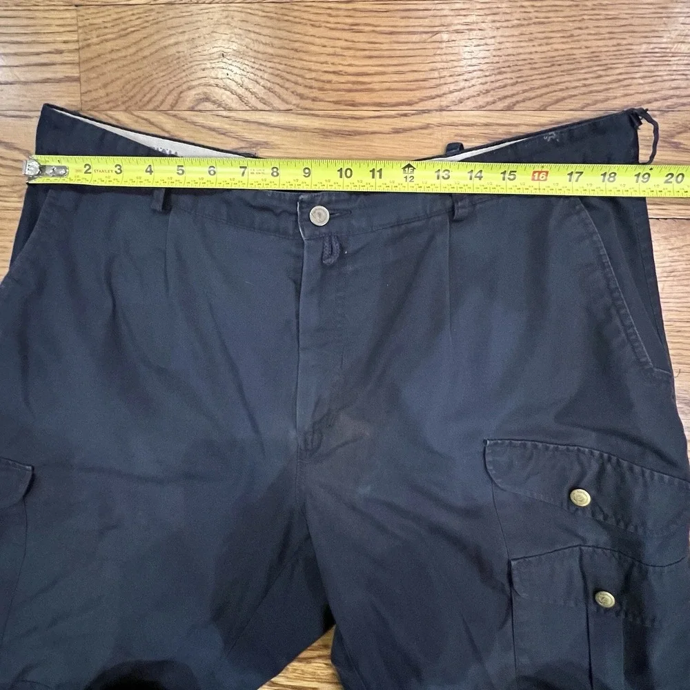 Fjallraven Pants Mens 38x30 Dark‎ Blue G-1000 Cargo Hiking Outdoor